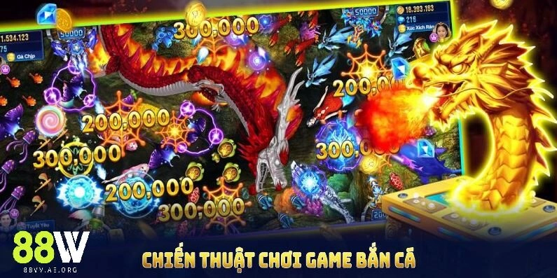 Lối chơi game bắn cá Rồng Thần hiệu quả tại 88VV